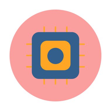 Basit İşlemci satırı vektör simgesi