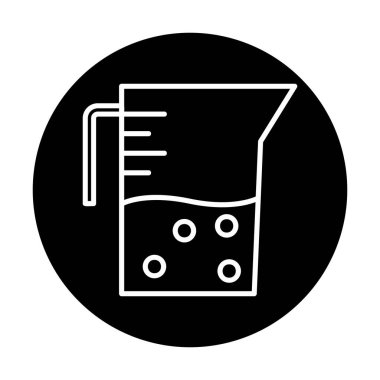 Beaker modern simgesinin vektör illüstrasyonu                          