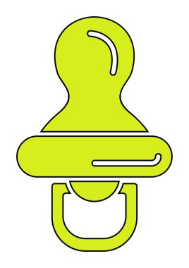 Bebek emziği çizgisi simgesi. doğrusal biçim işareti web tasarımı.