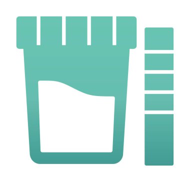 İdrar Test Ağı simgesi, vektör illüstrasyonu