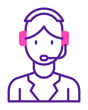 Vektör olarak Müşteri Hizmetleri Ajanı simgesi. logotype