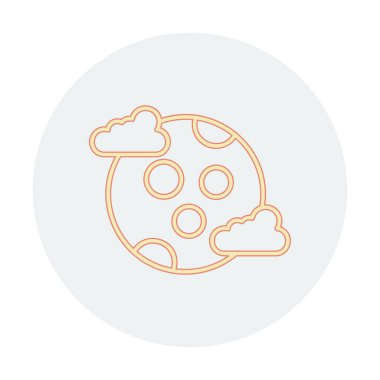 Dolunay düz ikonu. vektör illüstrasyonu 