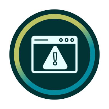 Basit Web Uyarı simgesi, vektör illüstrasyonu