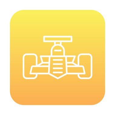 düz yarış arabası ikonu vektör illüstrasyon tasarımı