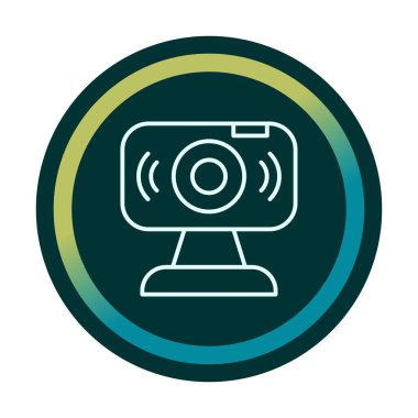 Web kamerası. Web simgesi basit illüstrasyon                   