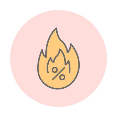 Hot Sale ikon vektör illüstrasyon tasarımı ile basit bir yangın