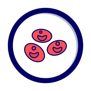 Kan hücreleri düz çizgi simgesi