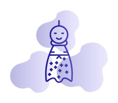 Teru Teru Bozu simgesi, vektör çizimi