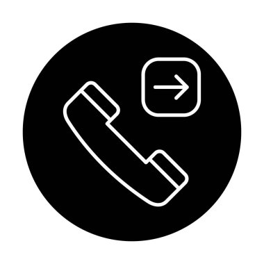 Giden telefon simgesi vektör çizimi tasarımı