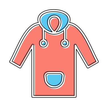 Yağmurluk Web simgesi, vektör illüstrasyonu