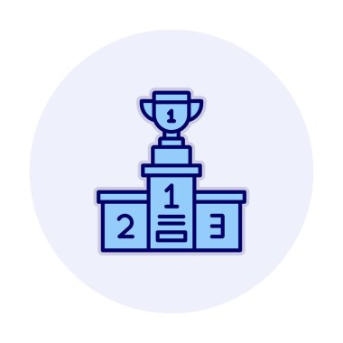 Basit Şampiyon simgesi, vektör illüstrasyonu