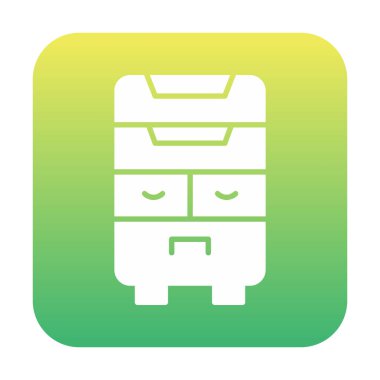 çekmeceler düz simge, vektör çizimi ile klozet 