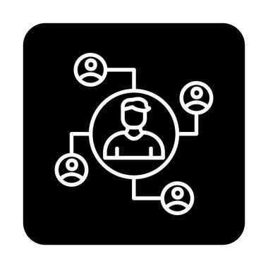 vektör olarak düz sosyal ağ simgesi. logotype