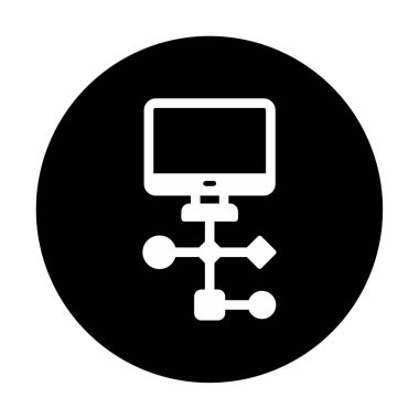 Çalışma akışı simgesi tasarımı, vektör illüstrasyonu                            