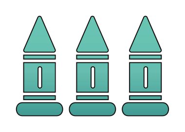 Askeri silah mermileri vektör ikonu. Sembol, logo çizimi. Vektör grafikleri 