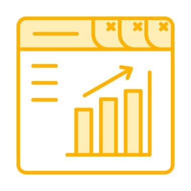 büyüme grafik simgesini, vektör çizim