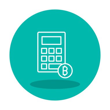 Şifreleme para birimi hesap makinesi web simgesi basit illüstrasyon