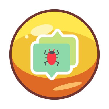 Basit konuşma balonu simgesi, vektör illüstrasyonu