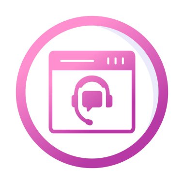 Modern Çevrimiçi Online Destekleyici element tasarımının vektör illüstrasyonu                            