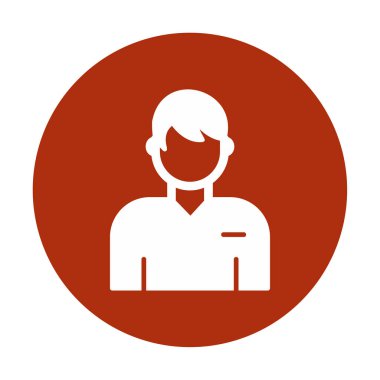 Erkek kullanıcı simgesi. Vektör çizim