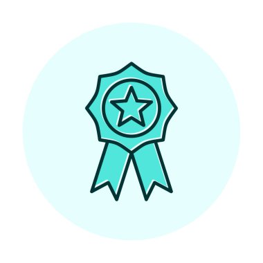  Ödül satırı simgesi tasarımı illüstrasyonu  