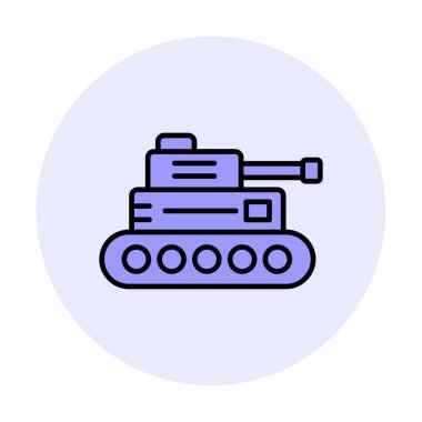 askeri tank simgesi vektör illüstrasyon