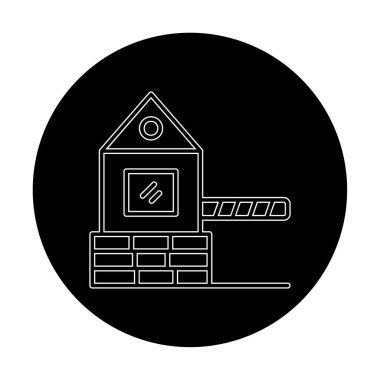 Askeri Bariyer simgesinin vektör çizimi 