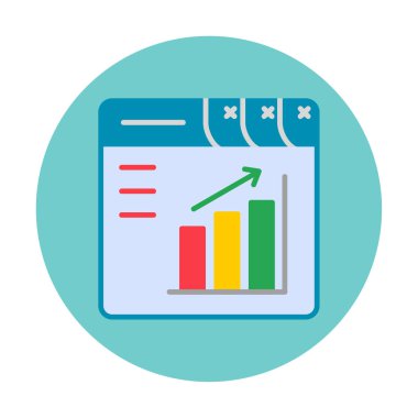 büyüme grafik simgesini, vektör çizim