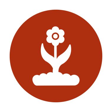  düz çiçek vektör simgesi. tasarım çizimi   