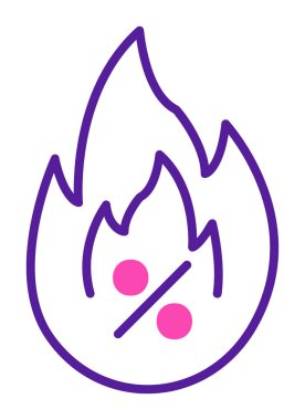 Hot Sale ikon vektör illüstrasyon tasarımı ile basit bir yangın