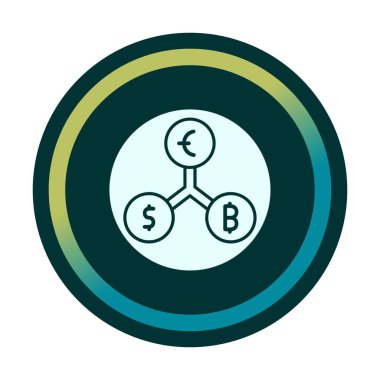 Basit Blockchain simgesi, vektör illüstrasyonu