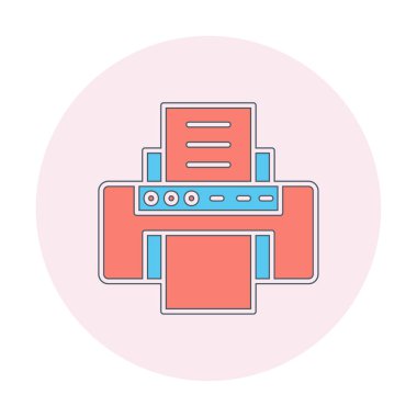 Yazıcı simgesi vektör illüstrasyonu