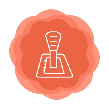 Araba vites kutusu web simgesi, vektör illüstrasyonu