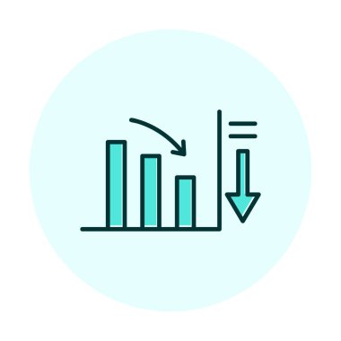 Basit grafik simgesi, vektör illüstrasyonunu azalt