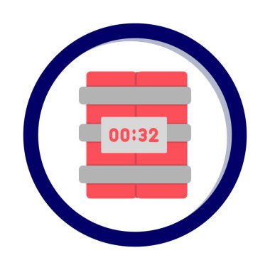 Zaman bombası ikonu vektör illüstrasyonu.