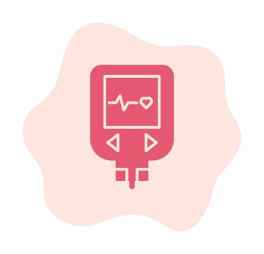 düz basit Glucometer simge vektör illüstrasyon tasarımı