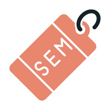 sem etiket simgesi, vektör illüstrasyonu  