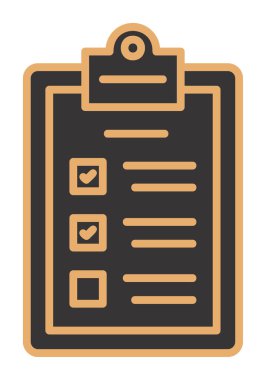 kontrol listesi simgesi, vektör illüstrasyonu 