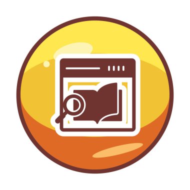 Basit Araştırma Kitabı simgesi, vektör illüstrasyonu