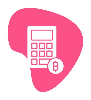 Şifreleme para birimi hesap makinesi web simgesi basit illüstrasyon