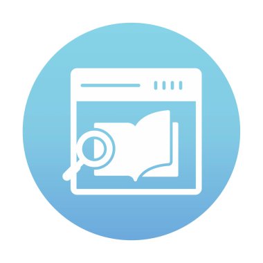 Basit Araştırma Kitabı simgesi, vektör illüstrasyonu