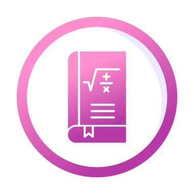 Matematik kitabı. Web simgesi basit illüstrasyon                         