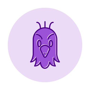 şık papağan kafası logo vektör çizimi