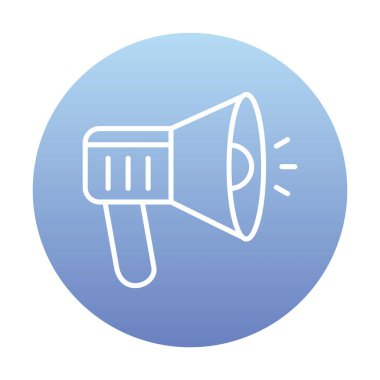 megafon ikonu. Hoparlör vektör illüstrasyonu. düz dizayn