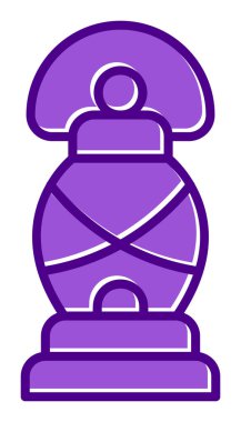 düz Fener simgesi vektör çizimi 