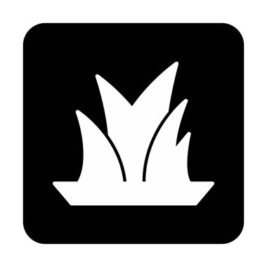 Çim simgesi, vektör illüstrasyonu 