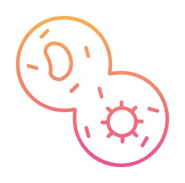 Mitoz web simgesi, vektör illüstrasyonu