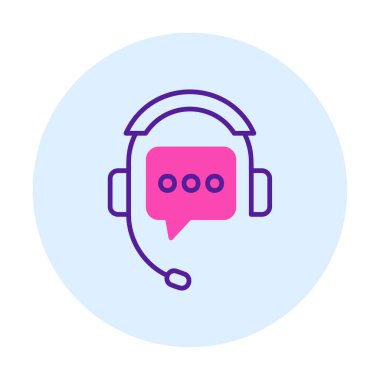 Basit Destek Hizmetleri simgesi, vektör illüstrasyonu