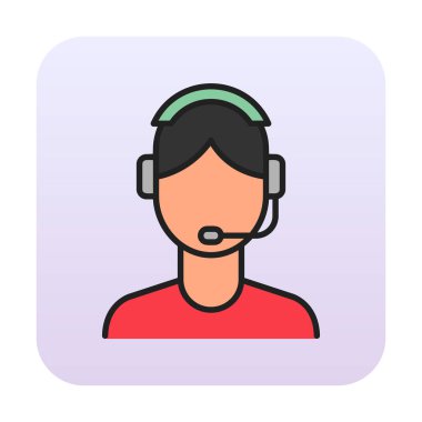 Vektör olarak Müşteri Hizmetleri Ajanı simgesi. logotype