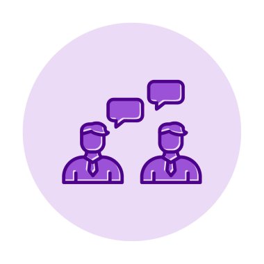 Basit Çalışma İletişim simgesi, vektör illüstrasyonu